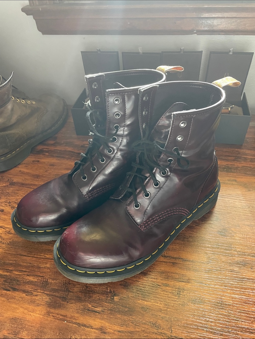 Dr. Martens 8-Eye Lace-Up Boots - Oxblood